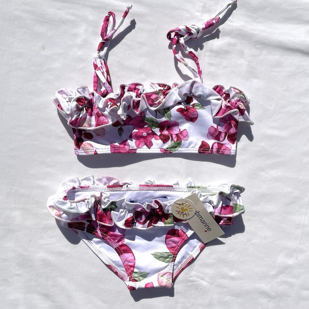 Submarine Designer 2 Piece Bikini Swimsuit Set Toddler Girls 4T Bougainvillea